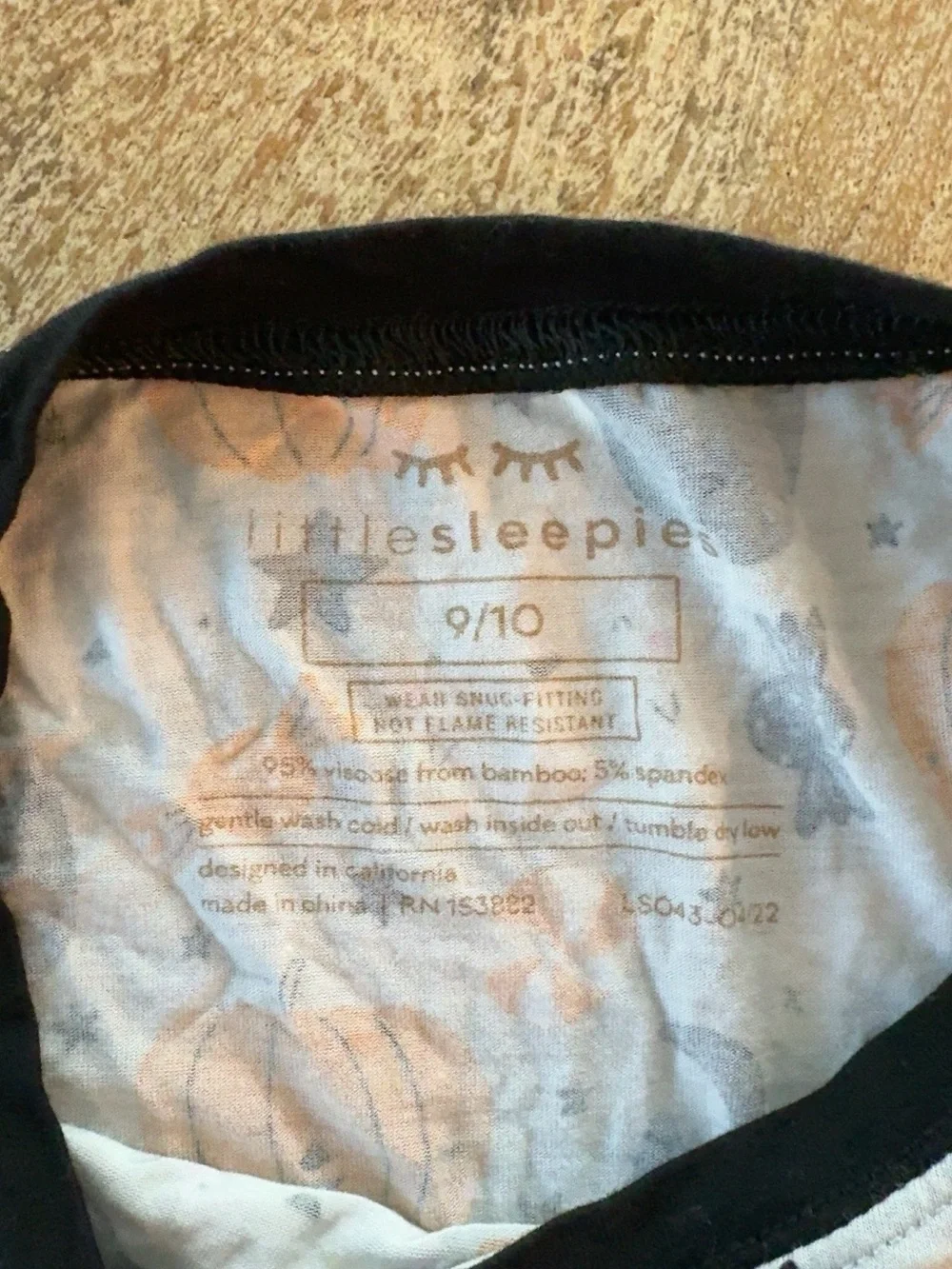 Little Sleepies White Halloween Pumpkin & Cat Pajama Bottoms
